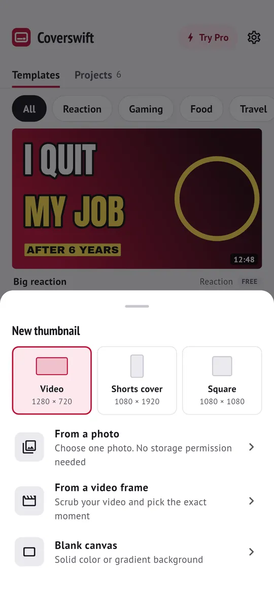 A frame from your own video