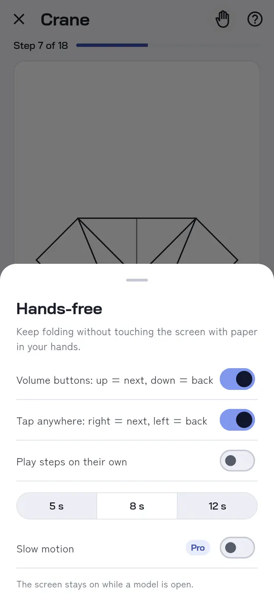 Fold hands-free