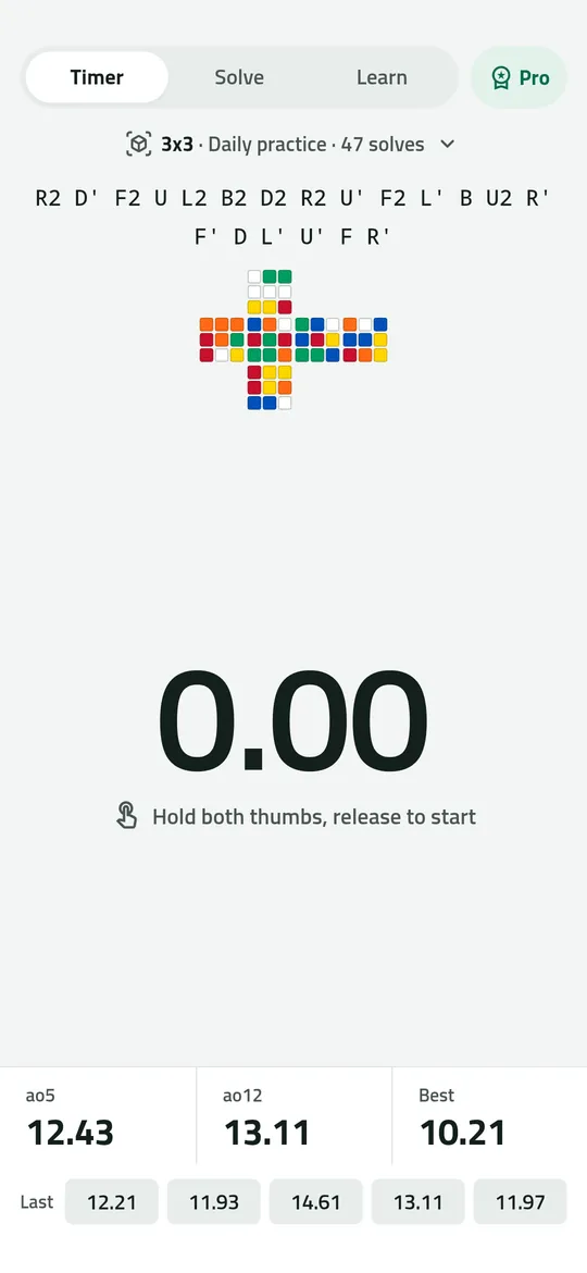 Cubejay screen: A timer built for speedcubing
