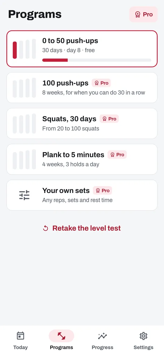 0 to 50 push-ups in 30 days