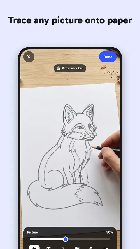 Trace any picture onto paper