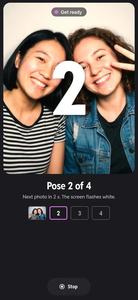 Press Start, then just pose